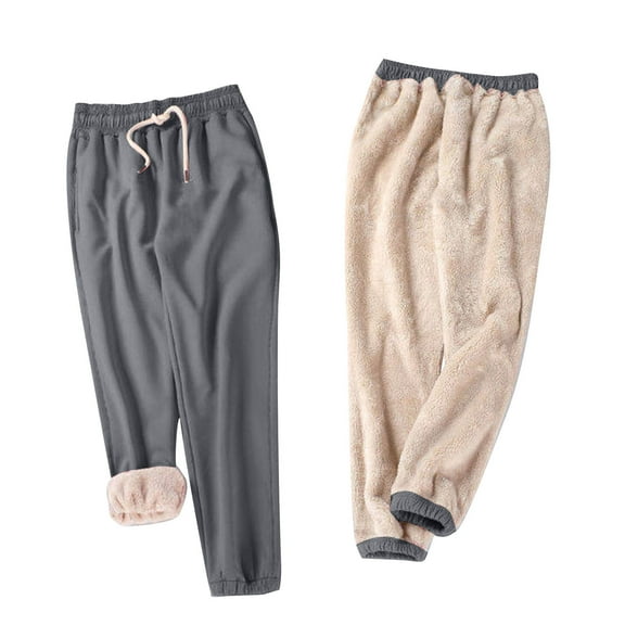 WMTBSRSW Petite Fleece Lined Joggers for Women High Waisted Drawstring Sweatpants with Pockets Plus Size Athletic Yoga Sweatpants Cinch Bottom