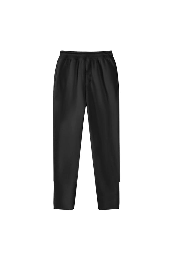 Petite Women's Joggers Pants Fleece Elastic Waisted Running Sweatpants with Pockets Solid Color Zipper Ankle Straight Leg Lounge Wear Black M