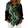 thumbnail image 1 of WMTBSRSW Plus Size Button Down Shirts for Women Trendy Colorfull Lapel Long Sleeve Blouse Lightwieght Loose Casual Tee Beach Vacation Outfits Black XX-Large, 1 of 6