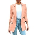 thumbnail image 1 of WMTBSRSW Plus Size S-5XL Blazers for Women Business Casual Lightweight Double Breasted Blazer Jacket Long Sleeve Open Front Work Cardigan Jackets, 1 of 5