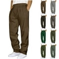 thumbnail image 1 of WMTBSRSW Plus Size S-6XL Sweatpants for Men Casual Wide Leg Baggy Sweatpants High Waisted Drawstring Sweat Pants Gym Loose Joggers Bronze Medium, 1 of 5