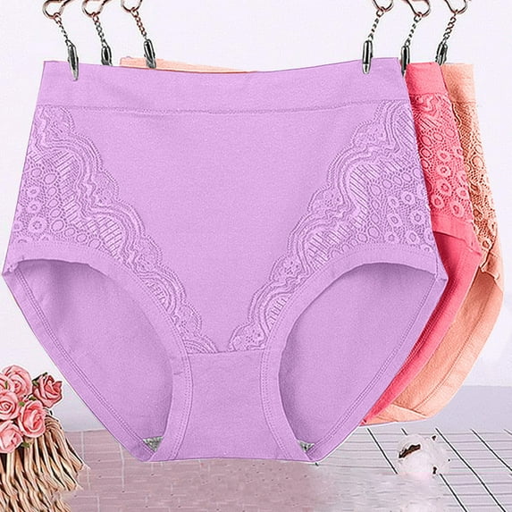 WMTBSRSW Plus Size Seamless Panties for Curvy Women Lace No Show High Waisted Underwear Soft Breathable Full Coverage Briefs Panties