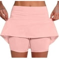 thumbnail image 1 of WMTBSRSW Plus Size Skorts for Women Tummy Control High Waisted Athletic Tennis Golf Skirts with Shorts Elastic Workout Biker Shorts, 1 of 5