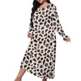 thumbnail image 1 of WMTBSRSW Plus Size Sleep Dress for Women Cute Graphic Long Sleeve Nightgowns Fashion Crewneck Nightdress Sleepwear Loungewear S-5XL, 1 of 5