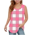 thumbnail image 1 of WMTBSRSW Girls Summer T Shirts Casual Sleeveless Crewneck Raglan Tops Color Block Loose Casual Blouse Tee Dancewear 5-14 Years, 1 of 6