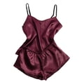 thumbnail image 1 of dazeni Satin Silk Pajama Set for Women Summer Comfy Pjs Sets Lightweight Camisole Top and Shorts Comfortable 2 Piece Sleepwear Loungewear, 1 of 3