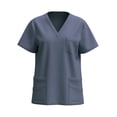 thumbnail image 1 of WMTBSRSW Scrubs for Women Stretchy V Neck Scrub Shirts with Pockets Short Sleeve Medical Scrub Tops 2025 Trendy Uniforms for Professionals Nurses Doctors, 1 of 1
