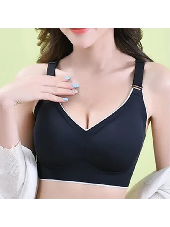 Seamless Bras for Women Back Butterfly Lace Bra Push-Up Pullover Bralettes No-Underwire Bra Comfortable T-Shirt Bralette Support Full Coverage Bra