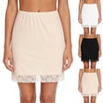 thumbnail image 1 of WMTBSRSW Womens White Half Slips for Under Dresses Lace Trim Underskirt Ladies Side Split Non Cling Slips Undergarments Skirts, 1 of 6