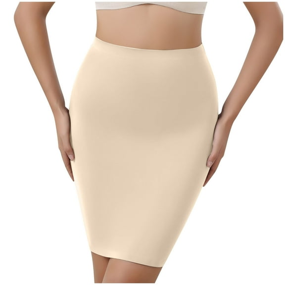 WMTBSRSW Shapewear Dress Slip for Under Dresses Half Slip Tummy Control Seamless Slimming Slip Body Shaper High Waisted Tight Skirt Undergarments