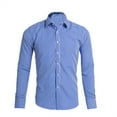 thumbnail image 1 of WMTBSRSW Shirts for Men 2024 Trendy Cotton Linen Button Down Offices Work Blouses Tops Casual Long Sleeve Plaid Print Slim Fit Business Dress Shirts Clearance, 1 of 6