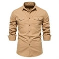 thumbnail image 1 of WMTBSRSW Shirts for Men Trendy Long Sleeve Casual Button Down Up Business Dress Shirts Classic Fit Denim Western Cowboy Work Blouses Tops, 1 of 4