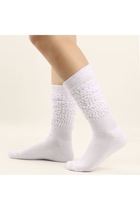 Slouch Socks for Women Stacked Socks Thick Long Boot Socks for Girls 80s 90s Neon Slouch Socks Knit Scrunchie Socks Winter Warm Yoga Socks