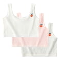 thumbnail image 1 of WMTBSRSW Soft Cotton Training Bras for Teens Girls Seamless Light Bralette Cute Grahpic U Neck Sports Crop Tank Tops for Age 7-12 Years 3 Pack, 1 of 9