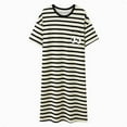 thumbnail image 1 of WMTBSRSW Striped Nightgowns for Women Comfy Cotton Oversized T Shirt Dress Loose Casual Short Sleeve Crewneck Sleep Dress Long Sleepwear, 1 of 7