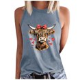 thumbnail image 1 of WMTBSRSW Tank Tops for Women Cute Highland Cow Printed Crewneck T Shirts Casual Summer Sleeveless Blouse Tops, 1 of 4
