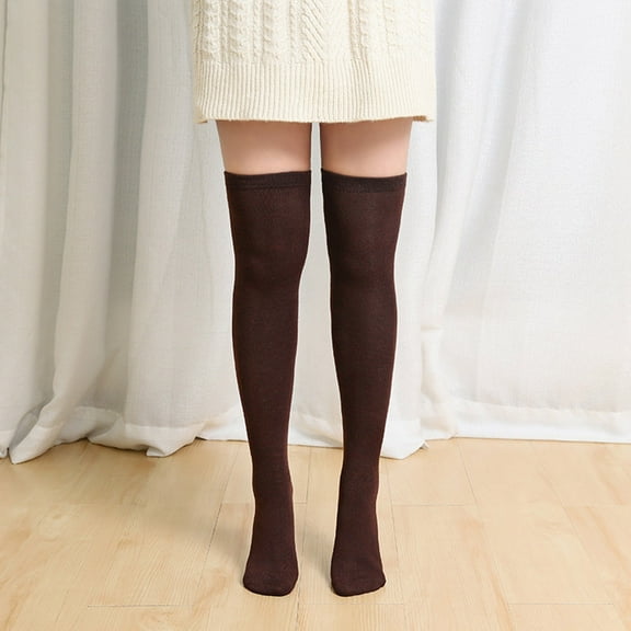 WMTBSRSW Thigh High Socks for Women Solid Long and Thick Over the Knee Boot Stockings Fashion Winter Warm Leg Warmer for Girls