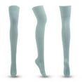 thumbnail image 1 of WMTBSRSW Thigh High Socks for Women Solid Rib Knit Long Knee High Socks Comfortable Cotton Over The Knee Socks Stockings for Dress Skirts, 1 of 1