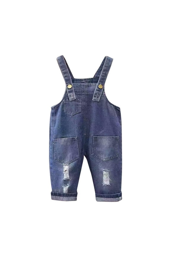 Toddler Girls' Sleeveless Denim Bib Overalls Stretch Comfort Fit Jumpsuit with Buckles Casual Cute Tie Bow Dungarees Lightweight Playwear 1-5 Years