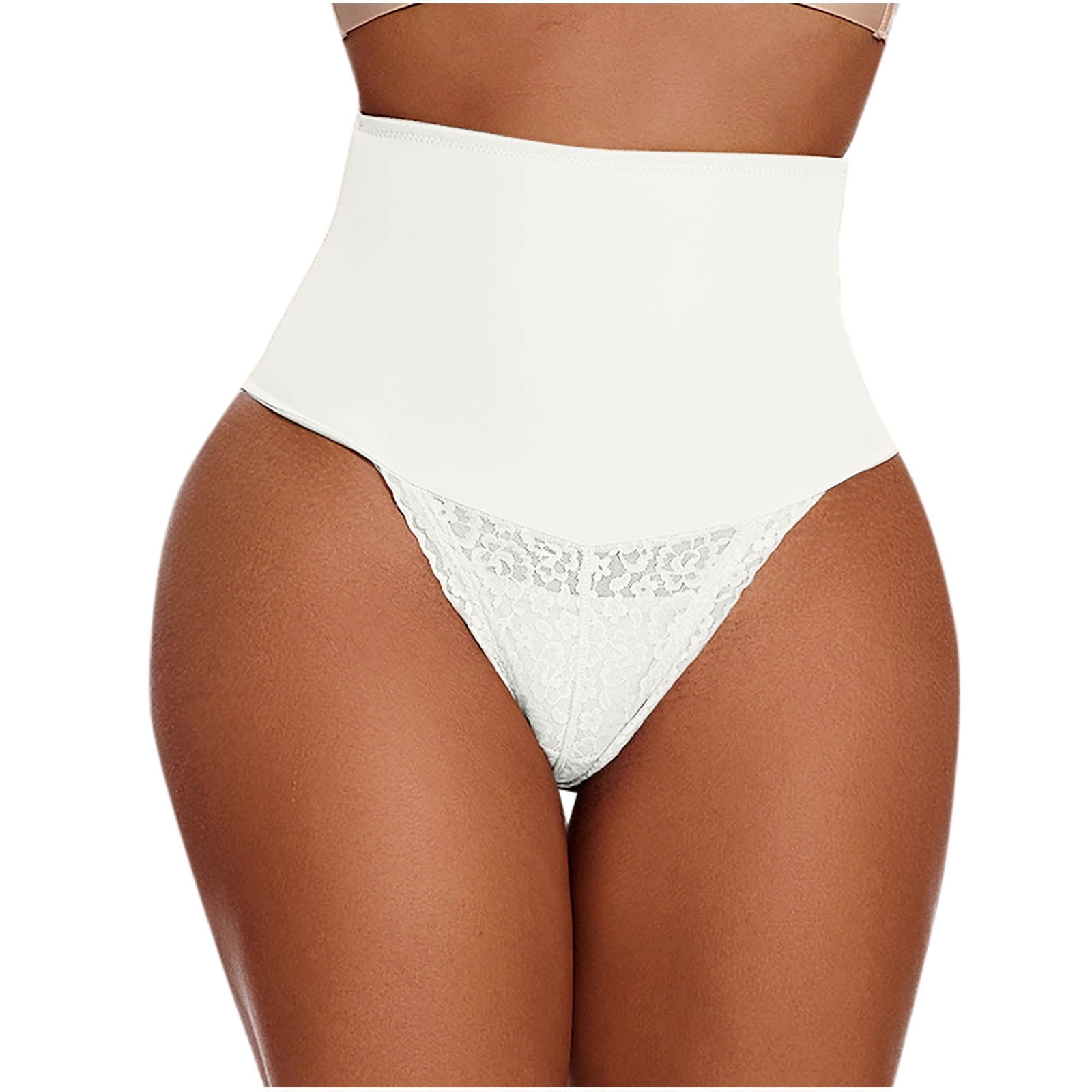 LAZAWG Middle Waist Tummy Control Thong For Women Body Shaper Slimming - View #2