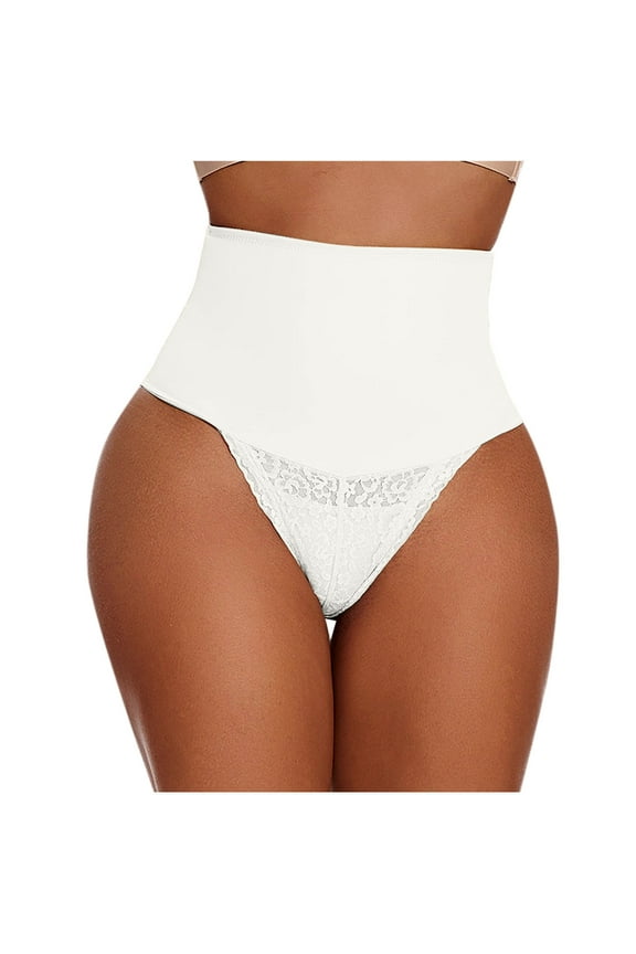 Tummy Control Shapewear Panties for Women High Waisted Seamless Thongs Floral Body Shaper Slimming Shapewear Underwear Girdle Panty