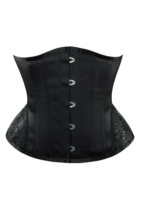 Underbust Corset for Women Lace Up Corset Top Boned Waist Trainer Vintage Bustier Corset