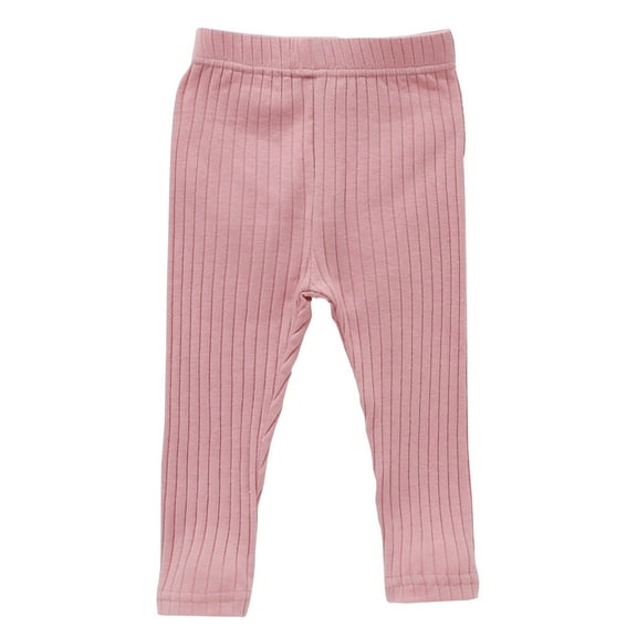 WMTBSRSW Unisex Baby Pants Newborn Solid Ribbed Pants Pull On Leggings Bottoms Infant Toddler Cotton Jogger