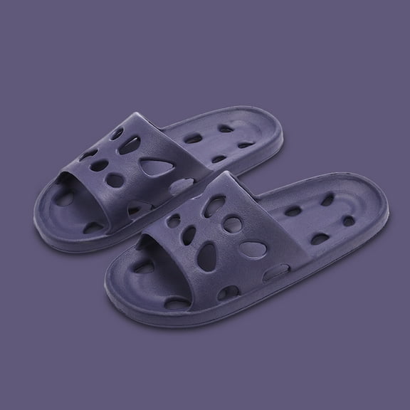 WMTBSRSW Unisex Shower Shoes Lightweight Slide Sandals Soft Cushioned Anti-Slip Pool Slides Comfort Quick Drying Shower Shoes with Drain Holes Bathroom Slides Slippers