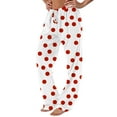 thumbnail image 1 of WMTBSRSW Wide Leg Lounge Pants Fashion Polka Dot Print High Waisted Drawstring Sleep Pants Loose Casual Pajamas Pants, 1 of 5