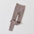 thumbnail image 1 of WMTBSRSW Winter Warm Leggings for Girls Fleece Lined High Waisted Leggings Solid Color Seamless Thick Thermal Tights Pants Coffee 140, 1 of 5