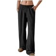 thumbnail image 1 of WMTBSRSW Women Floor Length Sweatpants Drawstring Hight Waisted Sweat Pants Loose Casual Bagyy Lounge Trousers with Pockets for Everday Wear, 1 of 8