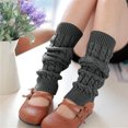 thumbnail image 1 of WMTBSRSW Women Girls Knit Leg Warmers Winter Warm Long Boot Socks Solid Crochet Knitted Boot Cuffs Leg Warmers Socks Slouch Socks with Footless, 1 of 2
