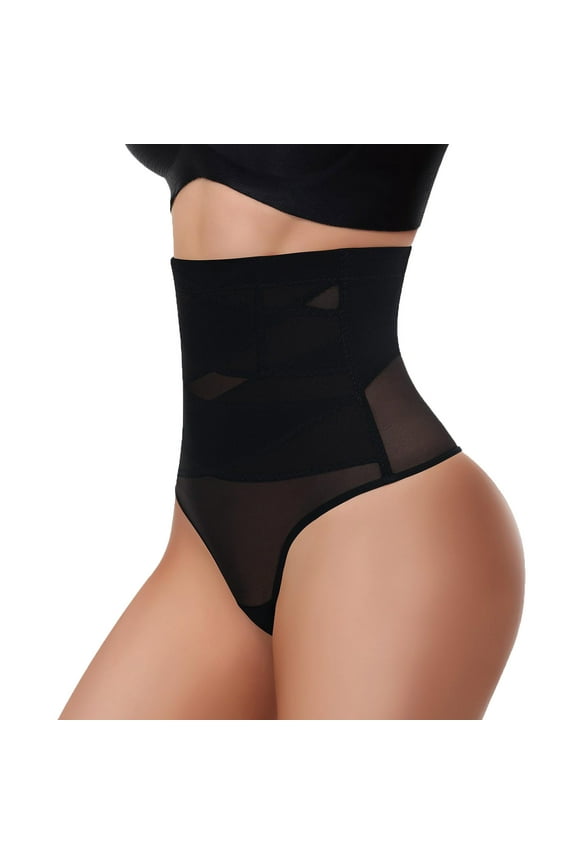 Women High Waisted Tummy Control Shapewear Panties Seamless Body Shaper Underwear Butt Lifting Thigh Slimming Thong
