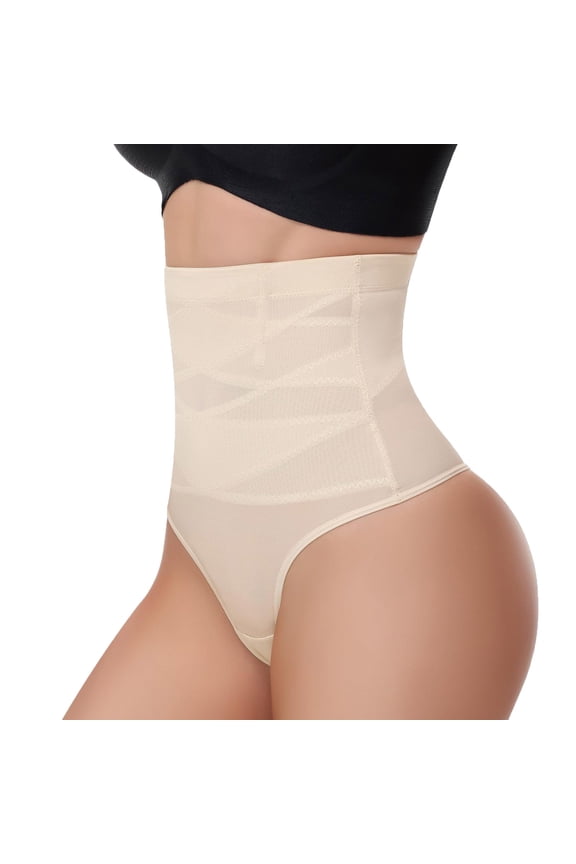 Women High Waisted Tummy Control Shapewear Panties Seamless Body Shaper Underwear Butt Lifting Thigh Slimming Thong
