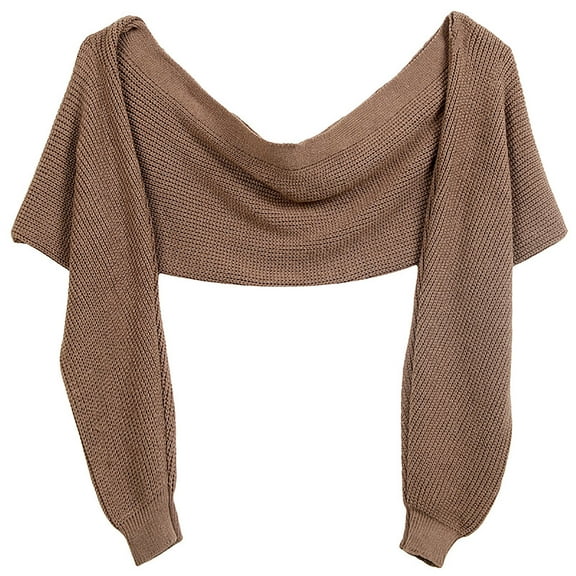 WMTBSRSW Women Knit Bolero Crop Top Long Sleeve Bolero Open Front Workout Cropped Shirts Sports Shrug Cardigan Free Size