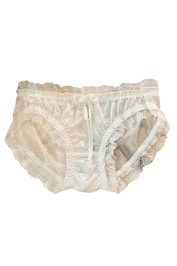 Women Lace Panty Cheeky Bikini Underwear High Waist Invisible Seamless G-String Hipster Lightweight Stretch Thong Cute Anime Briefs