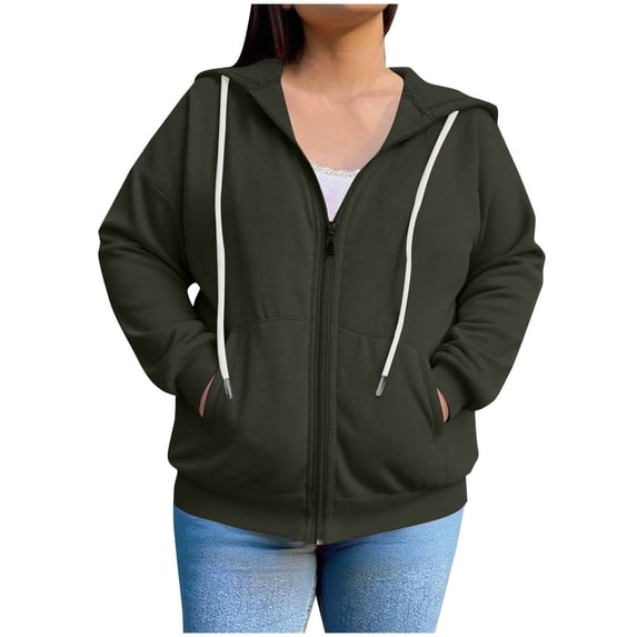 WMTBSRSW Women Plus Size (1X-5X) Sweatshirts Long Sleeve Zip Up Hooded Sweatshirts Jackets Solid Cozy Casual Hoodies Jackets Fashion Fall Winter Outfits Dark Gray XXXL