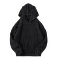 thumbnail image 1 of WMTBSRSW Women Sherpa Hoodies Oversized Fuzzy Fleece Long Sleeve Hooded Sweatshirts Comfy Casual Basic Pullover Sweatshirts Fall Winter Outfits Black X-Large, 1 of 5