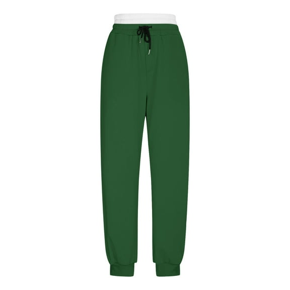 WMTBSRSW Women Tapered Sweatpants Unisex Color Block Elastic Waisted Joggers Sweatpants Comfy Casual High Waist Sweatpants