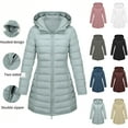thumbnail image 1 of WMTBSRSW Women Winter Warm Coat Reversible Long Hooded Quilted Jackets Casual Long Sleeve Puffer Jackets Fashion Outwear in Clod Weather Pink Medium, 1 of 9
