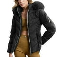 thumbnail image 1 of WMTBSRSW Women's Down Jacket Winter Warm Quilted Jackets Fashion Slim Fit Puffer Coats Ladies Lightweight Jackets with PlushTrim Hood, 1 of 5