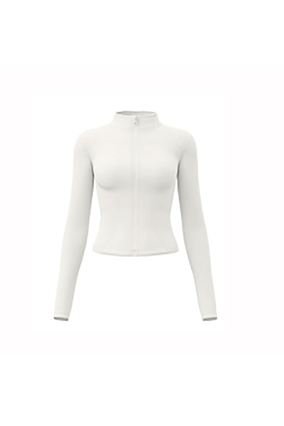 Women's Fleece Lined Athletic Jackets Slim Fit Workout Jacket Full Zip Up Running Gym Yoga Sports Tops