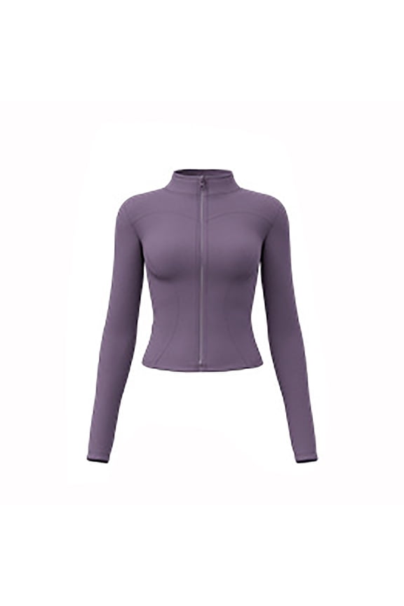 Women's Fleece Lined Athletic Jackets Slim Fit Workout Jacket Full Zip Up Running Gym Yoga Sports Tops
