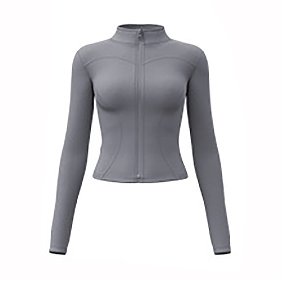 WMTBSRSW Women's Fleece Lined Athletic Jackets Slim Fit Workout Jacket Full Zip Up Running Gym Yoga Sports Tops