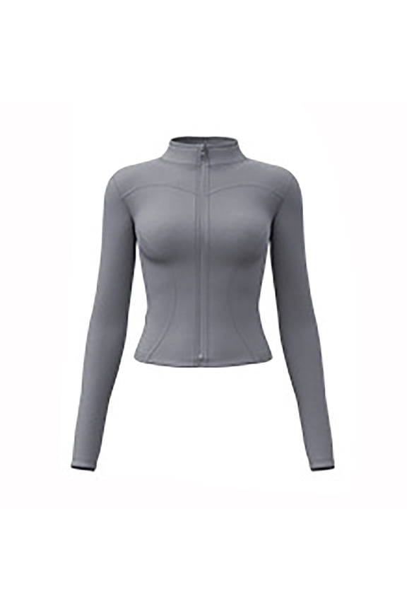 Women's Fleece Lined Athletic Jackets Slim Fit Workout Jacket Full Zip Up Running Gym Yoga Sports Tops