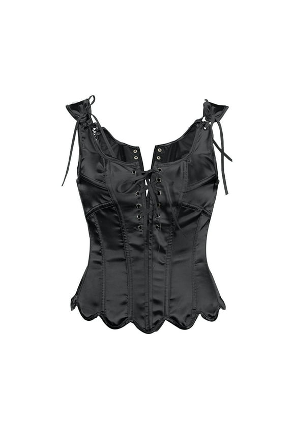 Women's Floral Renaissance Corset Top Vintage Tie Front Corset Bustier Shapewear Top Crop Cami Tops Party Bodice