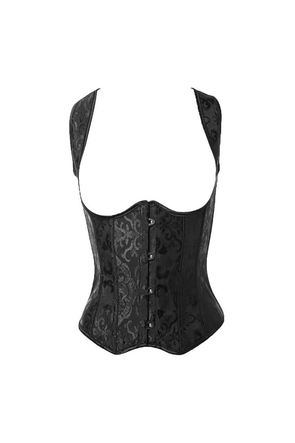 Women's Gothic Steampunk Corset Bustier Waist Cincher Underbust Corset Vest Tank Top