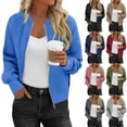 thumbnail image 1 of WMTBSRSW Women's Lightweight Casual Short Jackets Solid Zio up Coat Long Sleeve Cardigan Jackets Fall Winter Outwear with Pockets Beige Medium, 1 of 9