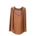 thumbnail image 1 of WMTBSRSW Women's Lightweight Hoodies Cardigan Solid Open Front Shrug with Hooded Casual Long Sleeve Beach Cover up for Travel Vacation Khaki XXXXXL, 1 of 6