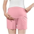 thumbnail image 1 of WMTBSRSW Women's Maternity Safety Shorts Lightwieght Ruffle Lounge Sleep Pajama Solid Color Comfy Stretchy Pregnancy Shorts, 1 of 6